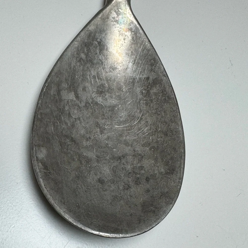 Vintage Silver Spoon with Red‎ and Green Accents